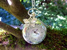 Pendant watch Art Nouveau silver dragonfly bird or flower filigree pocket watch necklace Vintage watch Victorian bronze gift for women Cute Pocket Watch, Vintage Silver Pocket Watch As Gift, Vintage Silver Pocket Watch For Wedding, Silver Pocket Watch With Locket As Gift, Silver Vintage Pocket Watch Gift, Vintage Silver Pocket Watch For Gift, Elegant Silver Metal Pocket Watch, Filigree Pocket Watch, Silver Vintage Pocket Watch