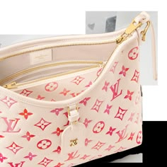 LOUIS VUITTON® - Carryall Pm - Sunrise Aquarelle Luxury Pink Shoulder Bag With Fold Over Clasp, Pink Louis Vuitton Luggage, Pink And Orange Louis Vuitton, Lv Pink Flower Bag, Louie Vuttion, Louis Vuitton Carryall, Louis Vuitton Gifts, Trunk Bag, Spring Sandals