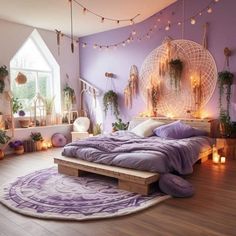 Looking to revamp your bedroom? Check out these stunning bedroom decor ideas that will transform your space into a cozy retreat. From chic bedding to stylish furniture, these tips will help you create the bedroom of your dreams. Get inspired and start decorating today! Zodiac Themed Bedroom, Scorpio Bedroom Aesthetic, Girly Boho Bedroom, Mystical Bedroom Ideas, Whimsical Bedroom Ideas, Dream Bedroom Inspiration, Home Decorating Ideas Living Room, Home Decor Cozy, Home Decor Apartment