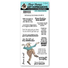 the clear stamps stamp set features an image of a man with his arms outstretched