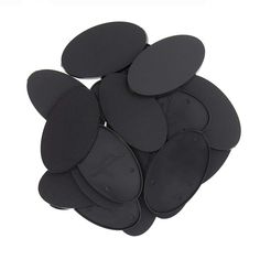 a pile of black pads on top of each other