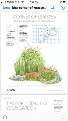 an iphone screenshot shows the garden design and instructions for how to use it in order to