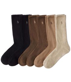 From Polo Ralph Lauren&#x2C; this 6-pack of socks features:6 x assorted solid colorsEmbroidered pony logoOne size fits men's shoe sizes 6-12.5Crew silhouetteCotton/polyester/nylon/spandexMachine wash/tumble dryImported. Shoes Nb, Nb Sneakers, Old Money Outfits Men, Fashion 2000s, Wool Pea Coat, Varsity Jackets, Old Money Outfits, Boots Accessories, Men's Shoe