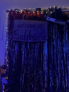 there is a sign that says welcome to saltburn