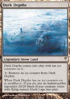 an image of a card from the game dark depthss snow land with ice and water