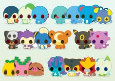 the littlest pet shop characters are all different colors