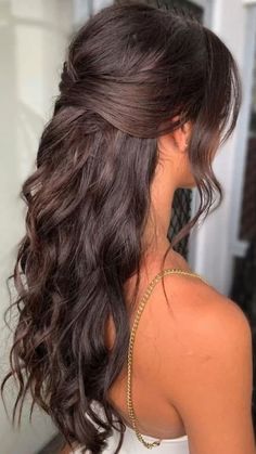 How to Keep Hair Healthy for Women: Five Simple Ways Half Up Half Down Hair Prom, Prom Hair Down, Quince Hairstyles, Wedding Hair Down, Hairdo For Long Hair