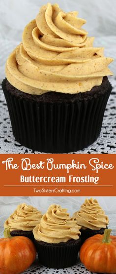 the best pumpkin spice buttercream frosting for cupcakes and pies