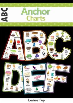 an abc and c alphabet book with the title's name in white, green and black