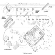 an architectural drawing shows the various parts of a building that are connected to each other