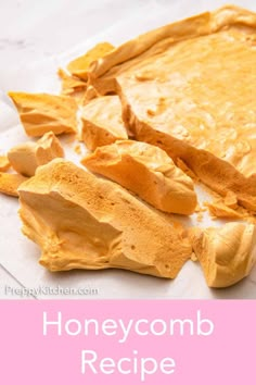 homemade honeycomb recipe with text overlay