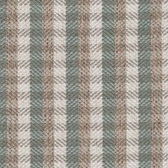 an upholstered plaid fabric with brown and white stripes