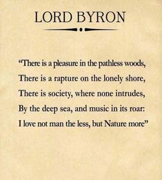 the poem lord byron is written in black ink