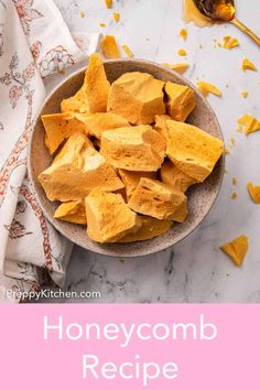 a bowl full of homemade honeycomb recipe