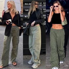 Cargo Pants Outfit Street Style Women, Olive Cargo Pants Outfit, Cargo Trousers Outfit, Cargo Pants Outfit Street Style, Olive Pants Outfit, Cargo Outfits, Olive Green Pants Outfit