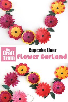 the craft train cupcake liner flower garland