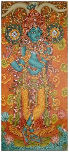 Kerela Paintings, Moksha Patam, Rangoli Inspiration, Kerala Painting, Kerala Art, Mural Art Design, Mural Paintings, Kalamkari Painting, Kerala Mural Painting