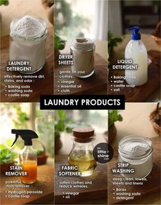 the instructions for making homemade laundry products