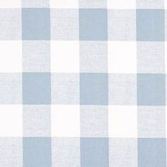 a blue and white gingham checkered fabric