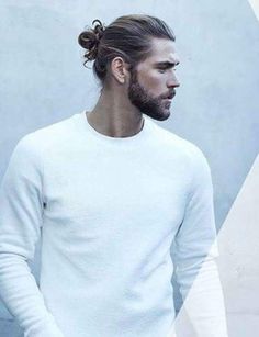 Man With Long Hair, Man Bun, Beard Gang, Corte De Cabelo Masculino, Long Hair Styles Men, Hair And Beard Styles, Beard Styles, Undercut, Facial Hair