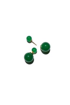 Orbit Duo — Double ended jade stone stud earrings Jade Earrings Stud, Gold Jade Earrings With Natural Stones, Green Jade Earrings With Gemstone Beads, Gold Jade Gemstone Earrings, Luxury Jade Gemstone Earrings, September Birthstone Jewelry, Jade Earrings, Stone Studs, Natural Jade