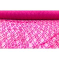 pink lace fabric on white background