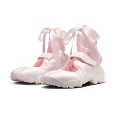 (WMNS) Nike Air Rift Premium Ribbons 'Soft Pink' HQ3761-640 Nike Rift, Nike Air Rift, Personal Style Inspiration, Black Femininity, Limited Edition Sneakers, Pink Nikes, Ballerina Flats, Sport Sneakers, New Nike