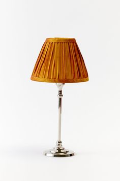 a lamp that is on top of a table