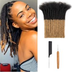 0.8cm 8inch 20stands For Man/Women/Kids Full Head Can Be Dyed Bleached Curled(#Black To Blonde, T1b/27) Human Hair Blonde Loc Extensions, Permanent Loc Extensions, Loc Extensions Human Hair, Locs Extensions, Black To Blonde, Loc Extensions, Dreadlock Extensions, Bad Smell, Extensions Hair