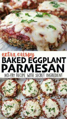 baked eggplant parmesan is an easy and delicious appetizer recipe