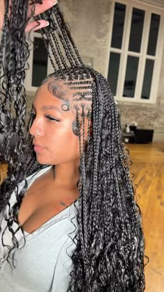 Boho flip over Fulani braids Cute Box Braids, Cute Box Braids Hairstyles, Braids Hairstyles Pictures, Quick Braided Hairstyles