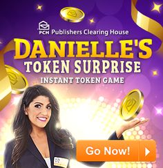 the poster for danielle's token surprise is shown in front of a purple background