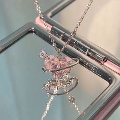 Zircon Aesthetic, Pandora Aesthetic, Trendy Workwear, Heart Planet, Charm Aesthetic, Jewellery Wishlist, Planet Pendant, Pink Planet