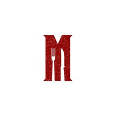 the letter m has a fork in it