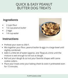 a recipe for peanut butter dog treats