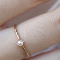 Nwt Exquisite 18k Yellow Gold Plated Natural Freshwater Pearl Ring. Classy And Sophisticated Dainty Pearl Engagement Ring, Simple Pearl Engagement Ring, Simple Pearl Ring, Tory Burch Ring, Small Pearl Ring, Pearl Ring Simple, Silver Halo Ring, Pearl Wedding Ring, Natural Pearl Ring