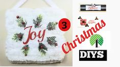 the diy christmas bag is hanging on a wall