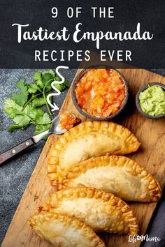 some tasty empanada pies on a cutting board