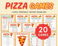 printable pizza games for kids to play in the kitchen or on the dining room