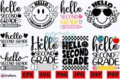 the back to school svg files are available for use in crafts and other projects