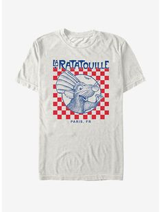 a white t - shirt with the words la ratatouile printed on it