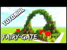 an image of the entrance to a fairy gate in minecraft with text overlaying it