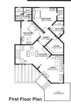 the first floor plan for an apartment