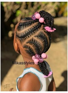 Kids Stitch Braids Cornrows, Easy Black Hairstyles Natural Simple, Cornrows Natural Hair For Kids, Toddler Cornrows, Cornrow Ideas For Kids, Baby Girl Hairstyles Black, Black Daughter Hairstyles, Kids Braided Hairstyles Black Children, Toddler Cornrow Styles