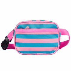 Perfect for stashing any treasures little ones find along the way, the Wildkin fanny pack keeps hands free. The adjustable waist strap ensures a secure and comfortable fit that stays on throughout every adventure! The belt bag can be worn both cross body or around the waist. Coordinate with other Wildkin gear in your favorite fun-filled print. Playful Pink Bag With Zipper Pouch, Functional Pink Pencil Case With Removable Pouch, Adjustable Pink School Bag, Adjustable Strap School Pouch Belt Bag, School Pouch Belt Bag With Adjustable Strap, School Belt Bag With Adjustable Strap, Pink Pouch Belt Bag, Fun Pink Pencil Case For School, Cute Pink Bag For Outdoor Activities