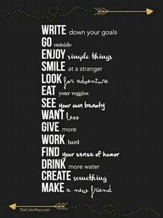 a black and white poster with the words write down your goals