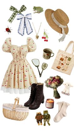 #cottagecore #aesthetic #core #cottage Vintage Cottagecore Outfits, Cottagecore Summer Outfits, Cottagecore Outfit Ideas, Cottagecore Aesthetic Clothes, Cottage Core Clothes, Cottage Core Outfit, Cottagecore Outfit, Aesthetic Core, Core Cottage