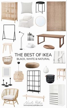 the best of ikea black, white and natural