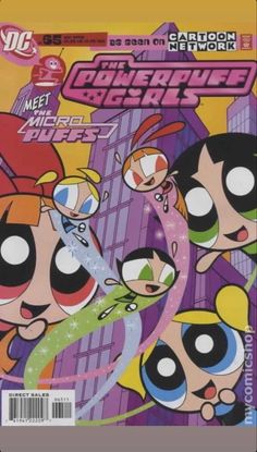 the powerpuff girls comic book cover with cartoon characters on it's covers