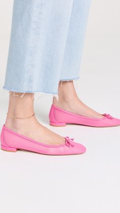 Upper: Technical weaveBow detailLightly padded footbedRound toeLeather soleMade in SpainThis item cannot be gift-boxedStyle #STUAR21448 Mary Jane Ballet Flats, Ballet Pink, Black Ballet Flats, Stuart Weitzman Shoes, Pink Shoes, Shoe Closet, Beauty Ideas, Bow Detail, Fashion Hair